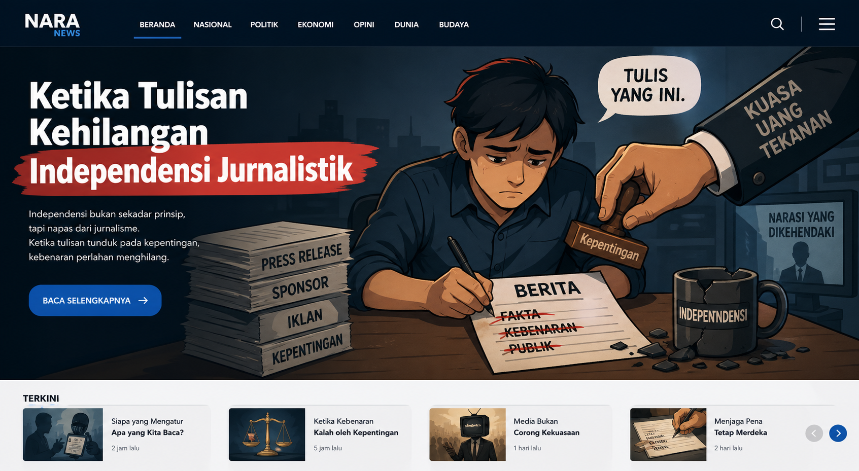 Krisis Independensi Jurnalistik: Ketika Media Kehilangan Netralitas